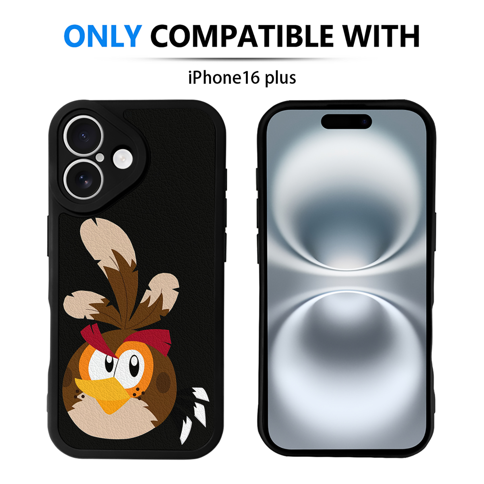 （画像用） Angry Birds アングリーバード 【iPhone 16シリーズ対応】シリコンスマホケース（レザー調） 材質：シリコン